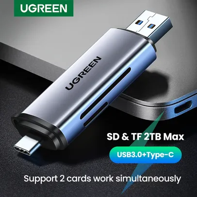 [Com Taxa] Leitor Cartão USB p/ SD MicroSD UGREEN