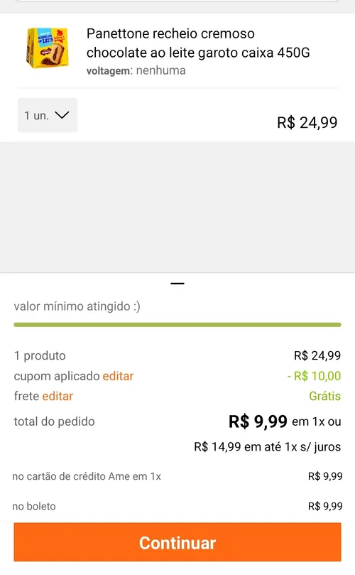 Imagem na descrição da promoção