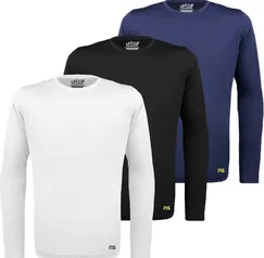 Kit 3 Camisetas Térmicas Masculina Segunda Pele Camisa Uv 50 