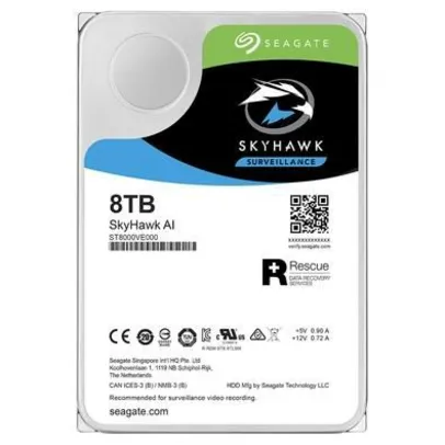 HD Seagate SkyHawk, 8TB, 3.5´, SATA - ST8000VE000 | R$ 1537