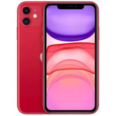 iPhone 11 Apple 64GB (PRODUCT)RED, Tela Retina HD de 6.1” | R$ 4199