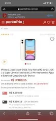 iPhone 11 Apple - 64GB | R$ 3.909