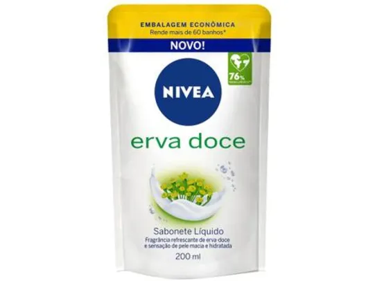 Sabonete Líquido Nivea Erva Doce Refil - 200ml | R$3