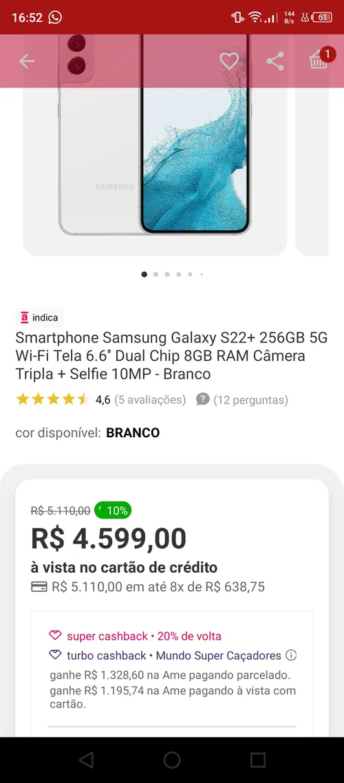 Imagem na descrição da promoção