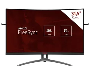 Monitor Gamer Curvo 31,5" AOC Agon AG323FCXE Tela Widescreen, Full HD,165Hz, 1ms e AMD FreeSync Premium - Preto