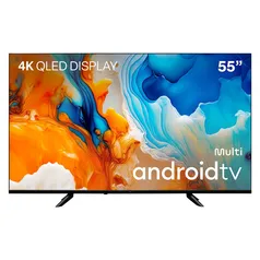 (AME 1.601,70) Smart TV Qled 55" 4K Multi Android 11 3HDMI 2USB - TL060M