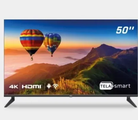 Smart TV 50" HQ 4K com Conversor Digital 3 HDMI 2 USB WI-FI Android 11 Design Slim e Tela Frameless UDE50HR315LN