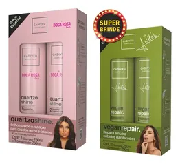 Kit Cadiveu Boca Rosa Shampoo Condicionador Antifrizz + Kit Anitta