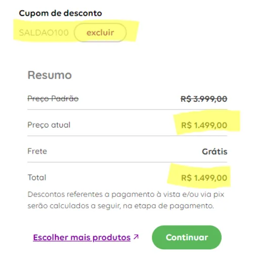 Imagem na descrição da promoção