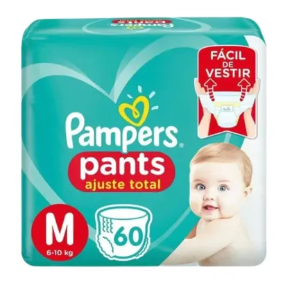 Product photo Fralda Pampers Pants Ajuste Total M - 60 Unidades