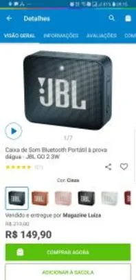 JBL GO 2 - PROVA D'ÁGUA - R$150