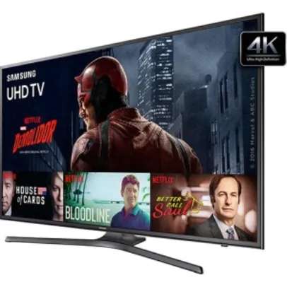 Smart TV LED 55" Samsung UN55KU6000GXZD Ultra HD 4k por R$2.999,99