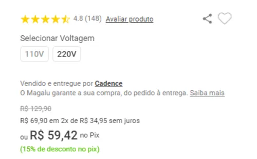 Imagem na descrição da promoção