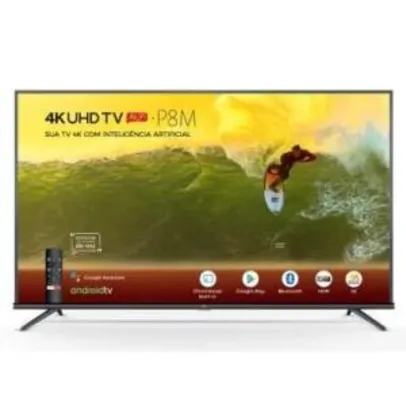 Smart TV LED 50" Android TV TCL 50P8M 4K UHD | R$1.664