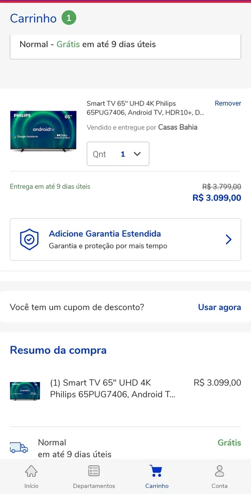 Imagem na descrição da promoção