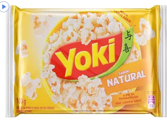 Pipoca de Micro-ondas Yoki Natural - 100g