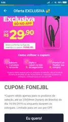 Fone de Ouvido JBL Intra-Auricular - com Microfone Preto T110 - $29,90