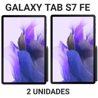 2 UNIDADES Samsung Galaxy Tab S7 FE LTE (Wi-Fi) 128GB 6GB RAM Tela 12.4