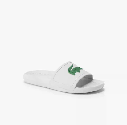 Chinelo Lacoste Masculino Croco Em Material Sintético