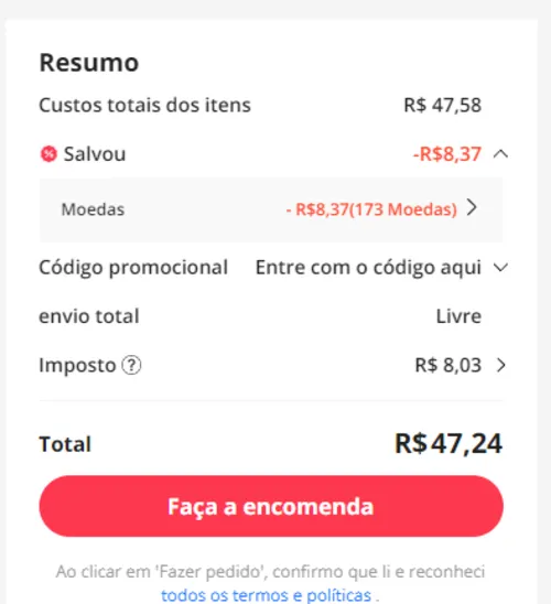 Imagem na descrição da promoção