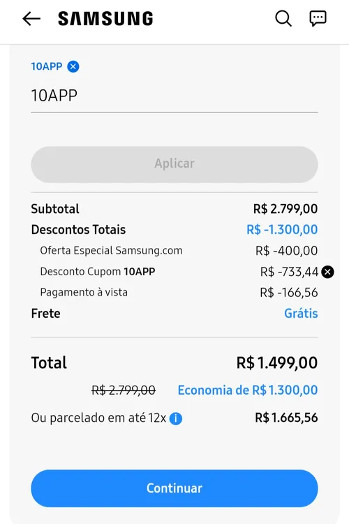 Imagem na descrição da promoção