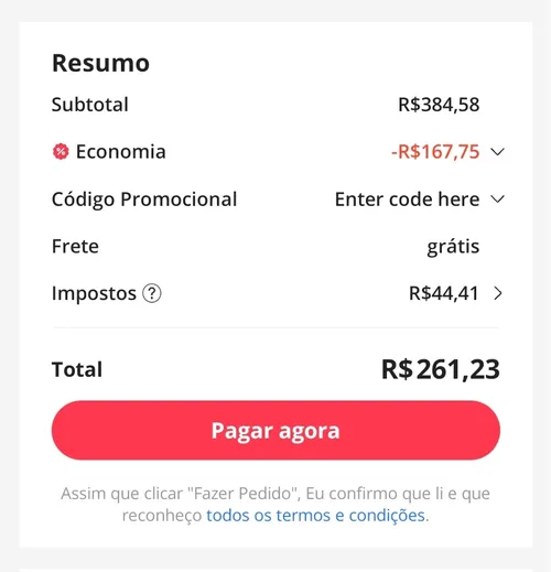 Imagem na descrição da promoção