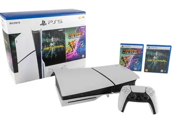 PlayStation 5 Slim 2024 1TB 1 Controle Branco Sony - com 2 Jogos