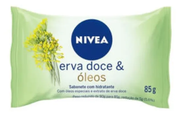 Sabonete em Barra Nivea Erva Doce & Óleos 85g | R$1