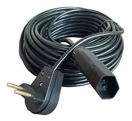 Extensão Elétrica 20 Metros 20a Cabo Pp2x1,0mm Reforçada Click Cabos Preto