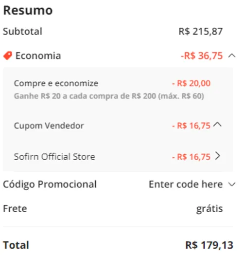 Imagem na descrição da promoção