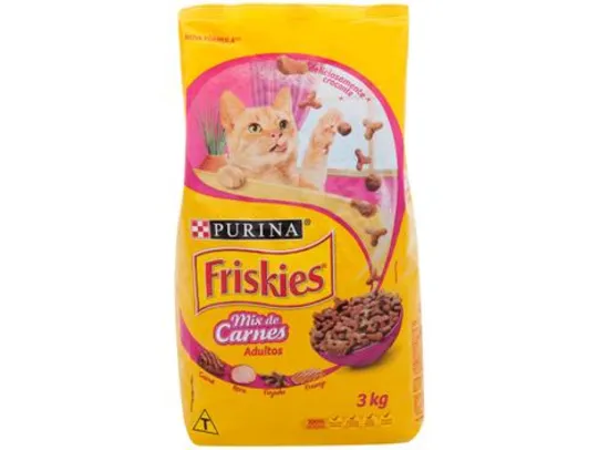 [APP + C. OURO] Ração Premium para Gato Friskies Adulto - Mix de Carnes 3kg | R$34