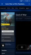 (PSPlus) God Of War - R$116