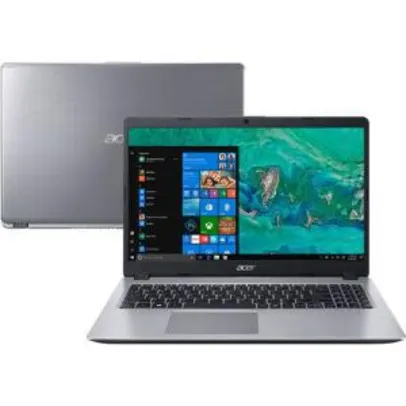Notebook A515-52G-577T 8ª Intel Core I5 8GB (Geforce MX130 com 2GB) 1TB LED HD 15.6'' W10 Prata- Acer | R$2663