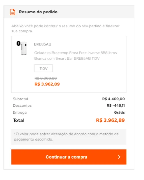 Imagem na descrição da promoção