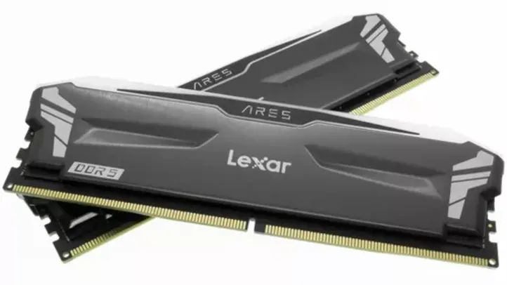 Memória Lexar Ares, RGB, 32GB (2x16GB), 6000MHz, DDR5, CL34, Preto - LD5FU016G-R6000GDGA