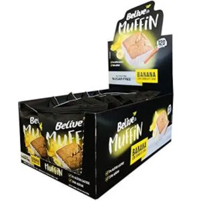 [Prime] Muffin Banana com Canela e Chia | Sem: Açúcar, glúten, lactose - Belive 10un | R$24