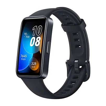 Smartband HUAWEI Band 8,  14 dias de duração da bateria,TruSleepTM 3.0, respostas rápidas de mensagens, compatível com iOS e Android, Preto