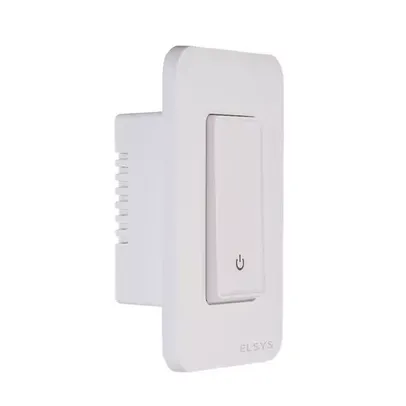 Interruptor Inteligente Wi-Fi 1 Tecla Elsys EPGG22 Controle Via Aplicativo Compatível com Alexa e Google Assistente Smart