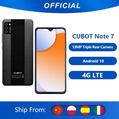 [PRIMEIRA COMPRA] Smartphone Cubot nota 7, 5.5 " | R$291