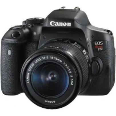 Canon EOS Rebel T6i com lente 18-55mm - R$2099