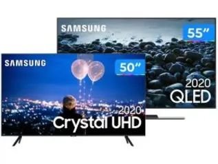 Combo Smart TV 4K QLED 55” Samsung 55Q80TA Wi-Fi - Bluetooth HDR 4 HDMI 2 USB + Crystal UHD 4K 50” - R$ 6.173