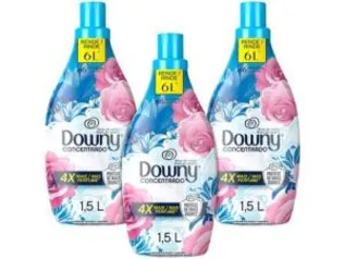 Kit com 3 Unidades Amaciante Downy 4X Concentrado - Brisa de Verão 1,5L Cada