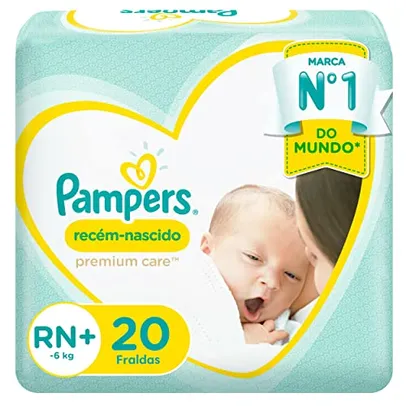 Fraldas Pampers Recém-Nascido Premium Care RN+ 20 Unidades