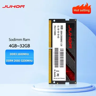 JUHOR Sodimm Memória RAM 32GB de Laptop, DDR4, 3200mhz