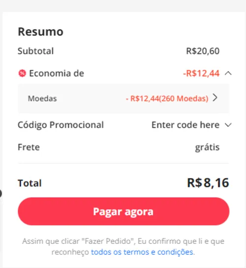 Imagem na descrição da promoção