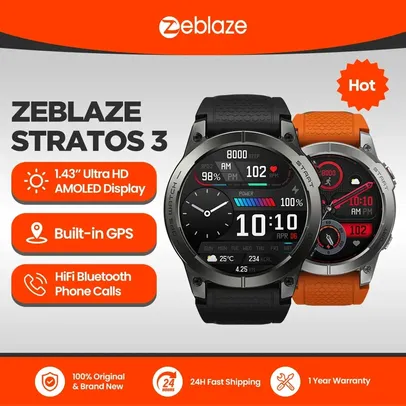 [Taxa Inclusa/Moedas] Smartwatch Zeblaze Stratos 3