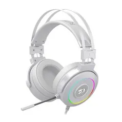 Headset Gamer Redragon Lamia Lunar White H320 RGB, Surround 7.1, Branco | R$249