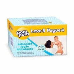 Sabonete Infantil Pom Pom Hidratante 80gr - 5 Unidades | R$6