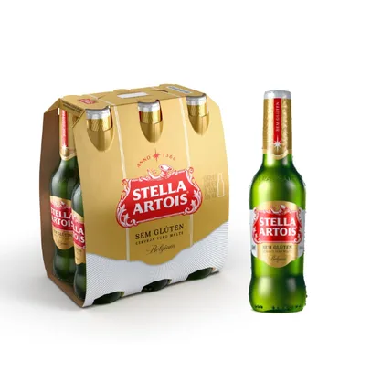 Stella Artois sem glúten - Pack 6 unidades 330ml | R$33