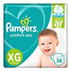 Fralda Pampers Confort Sec Super XG - 58 Unidades - R$59